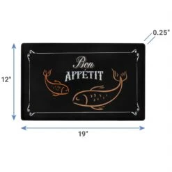Frisco Silicone Fish Print Dog & Cat Food Mat, Black -Pet Dog Supply Store 311953 PT1. AC SS1800 V1642541940