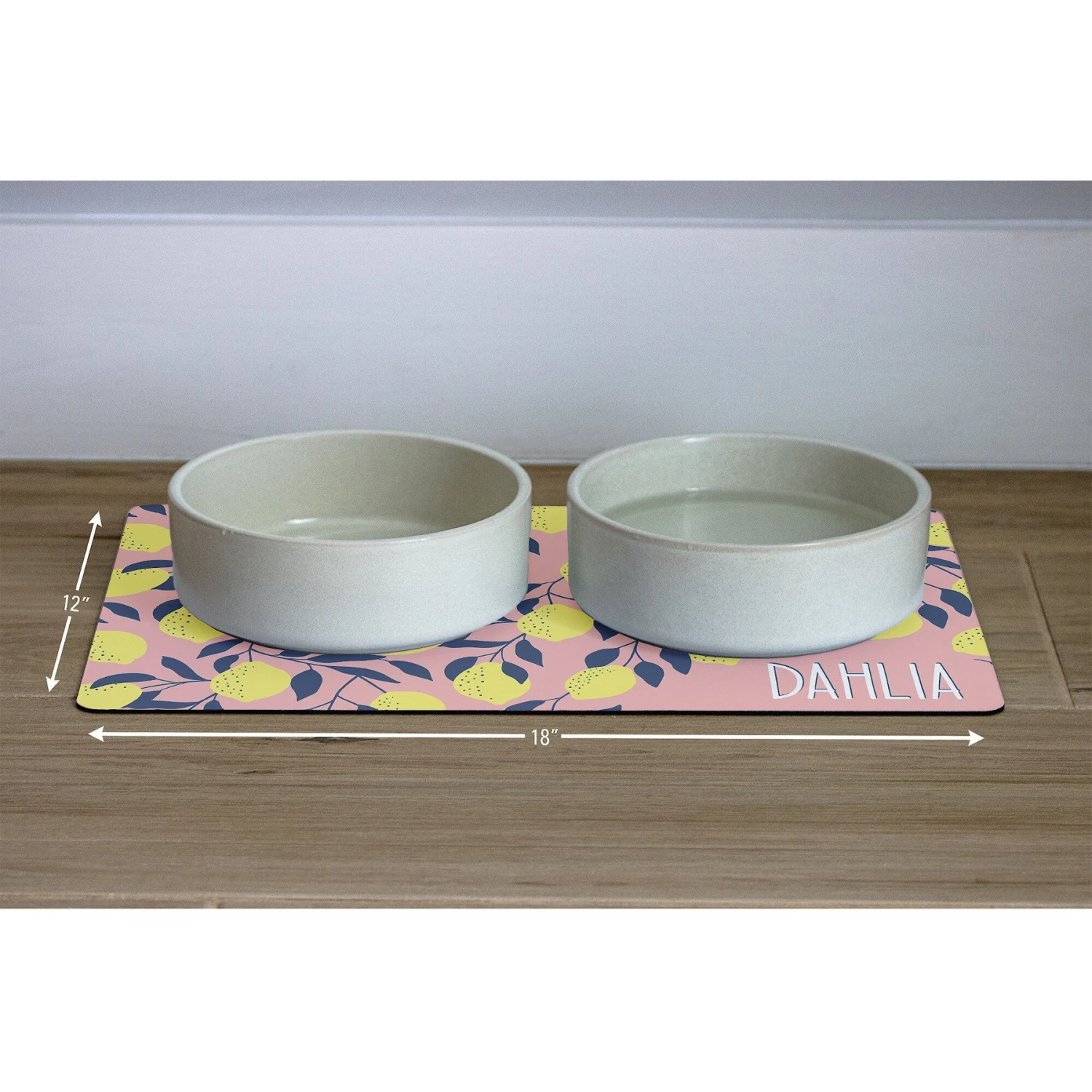 904 Custom Personalized Lemon Illustration Dog & Cat Placemat 5 904 Custom Personalized Lemon Illustration Dog & Cat Placemat - Image 3