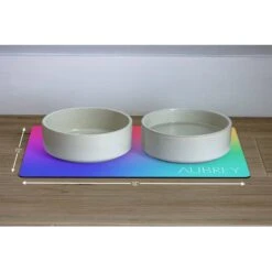 904 Custom Personalized Rainbow Watercolor Modern Dog & Cat Placemat -Pet Dog Supply Store 314083 PT2. AC SS1800 V1637024559