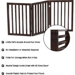 Pet Adobe Accordian Style 3-Panel Dog & Cat Gate -Pet Dog Supply Store 314955 PT2. AC SS1800 V1626390991