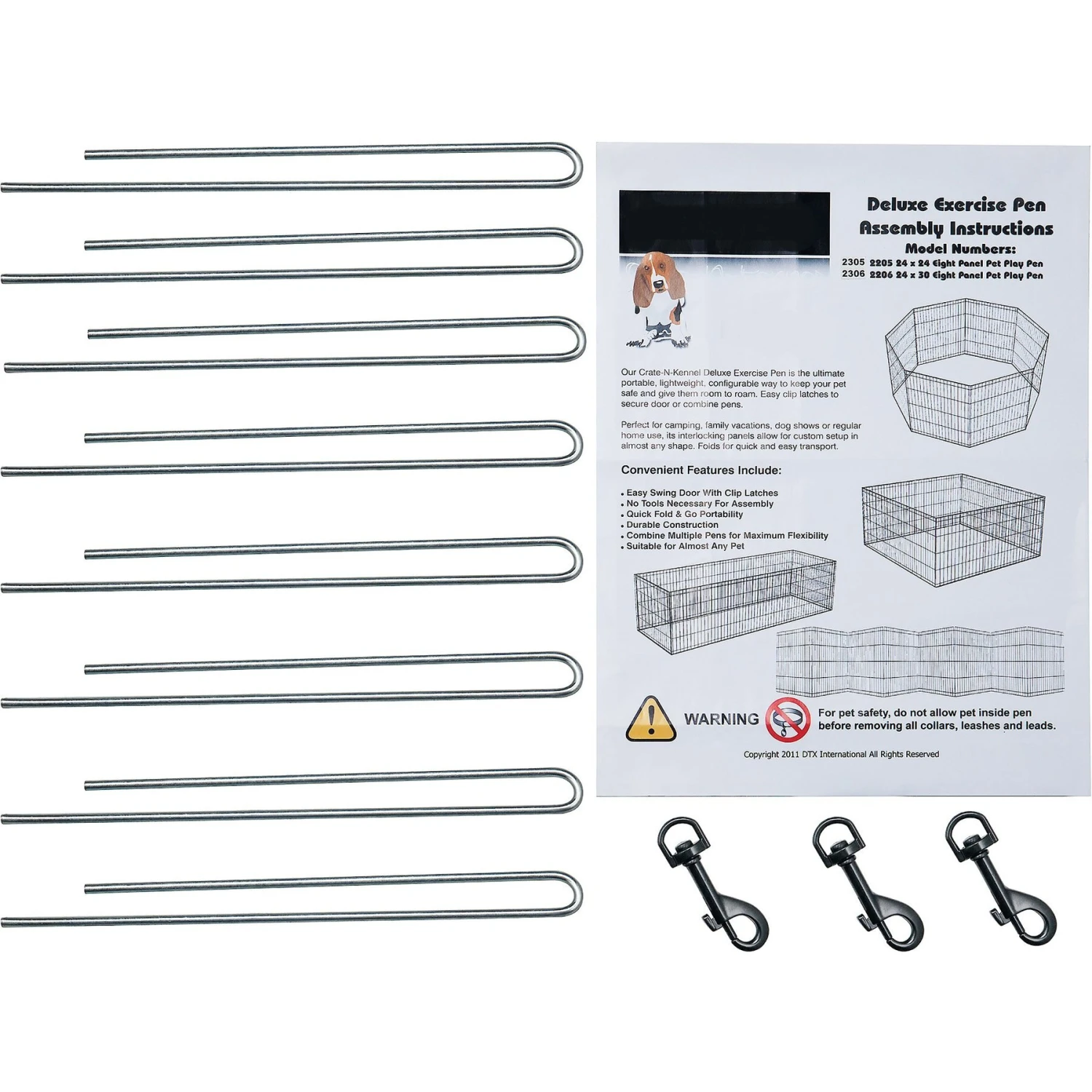 Pet Adobe 8-Panel Folding Metal Dog & Cat Playpen 5 Pet Adobe 8-Panel Folding Metal Dog & Cat Playpen - Image 3