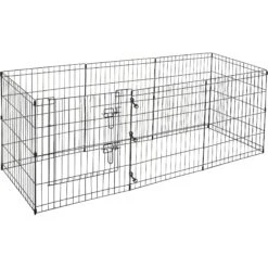 Pet Adobe 8-Panel Folding Metal Dog & Cat Playpen & Door -Pet Dog Supply Store 315027 PT4. AC SS1800 V1626388292