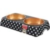 Disney Minnie Mouse Peek-A-Boo Melamine Stainless Steel Double Dog & Cat Bowl