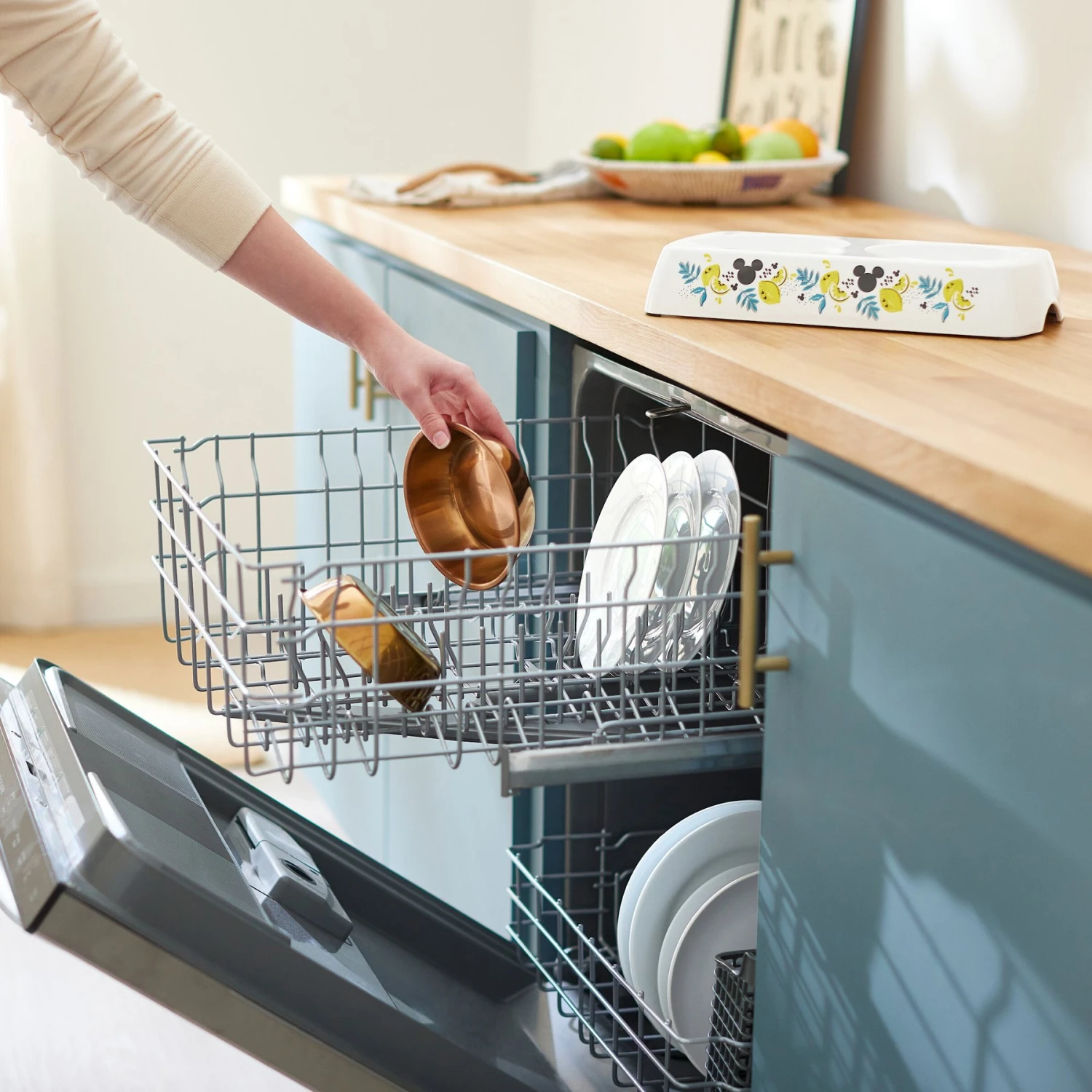 Disney Mickey Mouse Lemon Melamine Stainless Steel Double Dog & Cat Bowl 9 Disney Mickey Mouse Lemon Melamine Stainless Steel Double Dog & Cat Bowl - Image 7