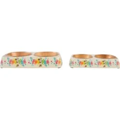 Disney Minnie Mouse Summer Bamboo Melamine Stainless Steel Double Dog & Cat Bowl -Pet Dog Supply Store 315343 PT5. AC SS1800 V1646328529