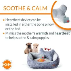 K&H Pet Products Mother’s Heartbeat Heated Bolster Puppy Bed -Pet Dog Supply Store 316709 PT3. AC SS1800 V1637625102