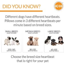 K&H Pet Products Mother's Heartbeat Puppy Heart Pillow -Pet Dog Supply Store 316725 PT3. AC SS1800 V1637623058