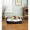 Snoozer Pet Products Poly Cotton Rectangle Cozy Cave Covered Dog Bed With Removable Cover
