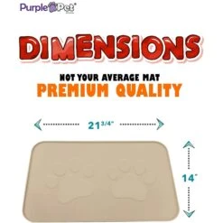 IPrimio Paw Print Dog & Cat Feeding Mat, X-Large -Pet Dog Supply Store 318067 PT5. AC SS1800 V1631835400