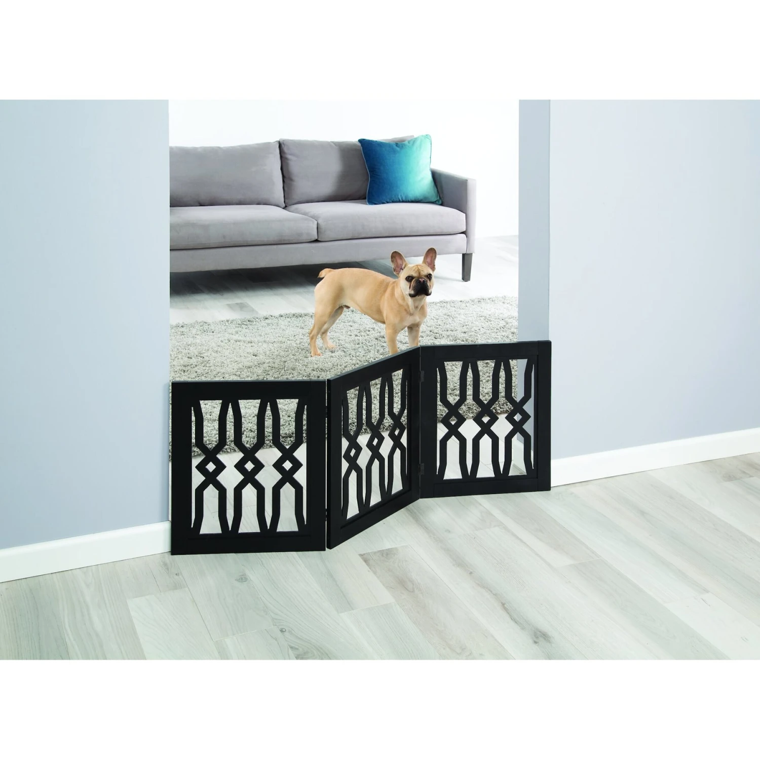Etna Wood Diamond Twist Design Dog Gate 5 Etna Wood Diamond Twist Design Dog Gate - Image 3
