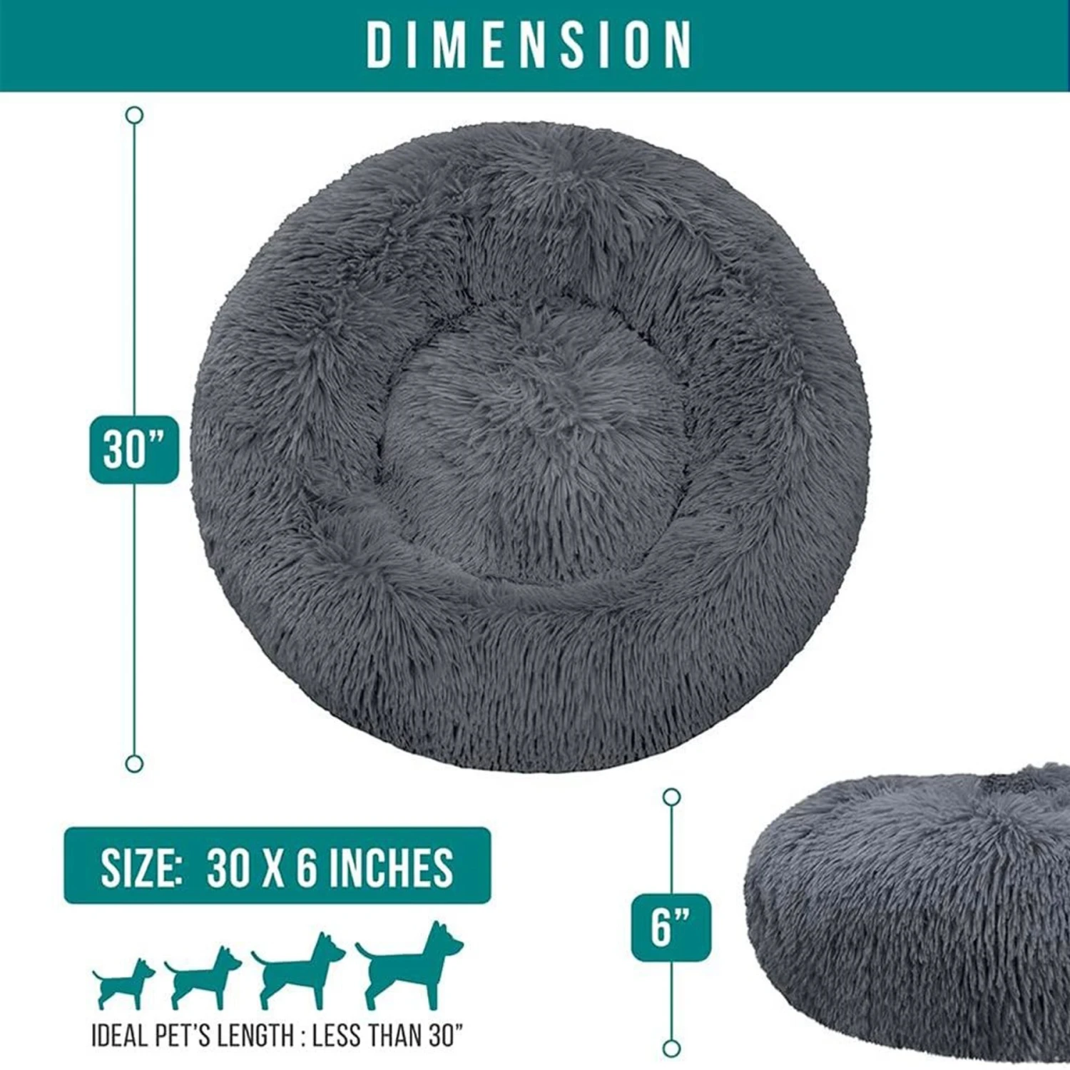 PetAmi Donut Cat & Dog Bed 5 PetAmi Donut Cat & Dog Bed - Image 3