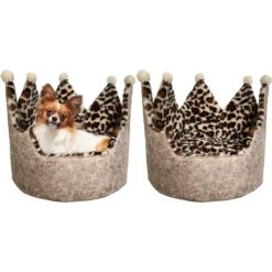 Precious Tails Leopard Crown Bolster Cat & Dog Bed 14 Precious Tails Leopard Crown Bolster Cat & Dog Bed -Pet Dog Supply Store 327010 PT3. AC SS1800 V1631895373