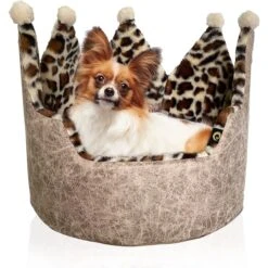 Precious Tails Leopard Crown Bolster Cat & Dog Bed 15 Precious Tails Leopard Crown Bolster Cat & Dog Bed -Pet Dog Supply Store 327010 PT4. AC SS1800 V1631893639