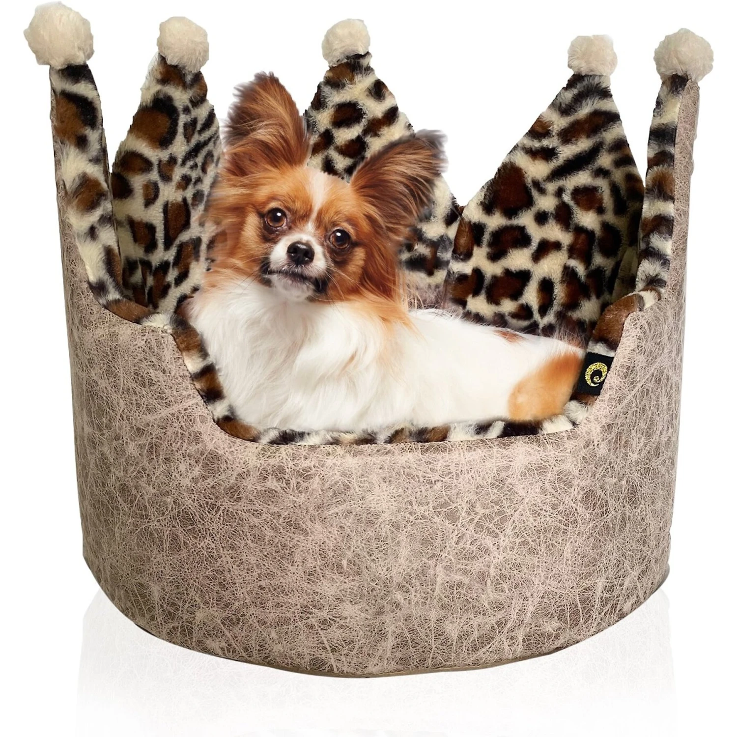Precious Tails Leopard Crown Bolster Cat & Dog Bed 7 Precious Tails Leopard Crown Bolster Cat & Dog Bed - Image 5