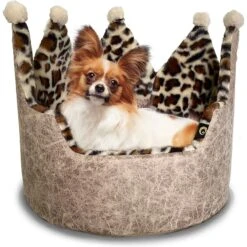 Precious Tails Leopard Crown Bolster Cat & Dog Bed 16 Precious Tails Leopard Crown Bolster Cat & Dog Bed -Pet Dog Supply Store 327010 PT5. AC SS1800 V1631896578