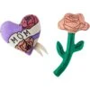 Frisco Mother's Day Rose & Heart Plush Squeaky Dog Toy, 2 Count -Pet Dog Supply Store 327033 MAIN. AC SS1800 V1646947865