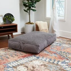 Happy Hounds Bailey Removable Cover Rectangle Pillow Dog Bed, Gray -Pet Dog Supply Store 328578 PT4. AC SS1800 V1631159494