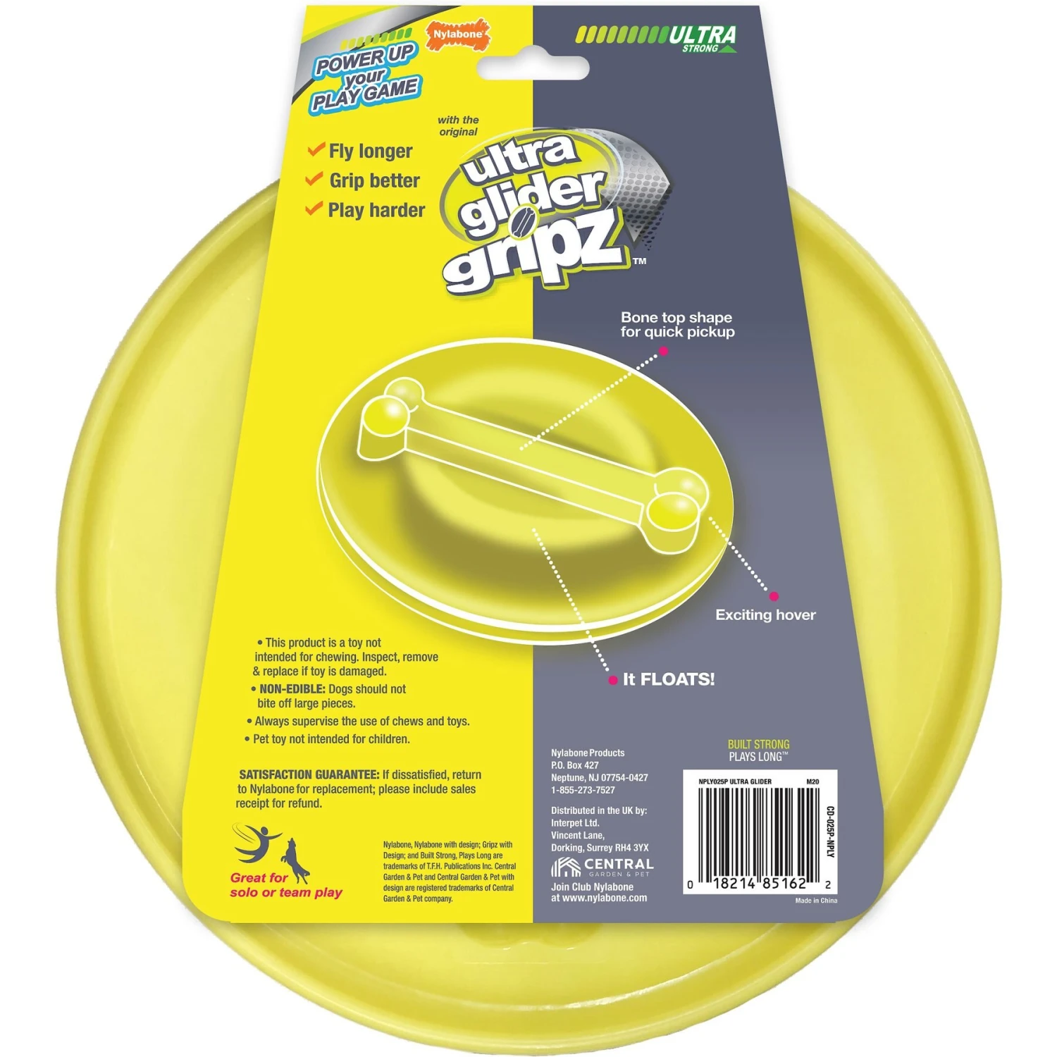 Nylabone Power Play Ultra Glider Gripz Flying Disc Dog Toy 7 Nylabone Power Play Ultra Glider Gripz Flying Disc Dog Toy - Image 5