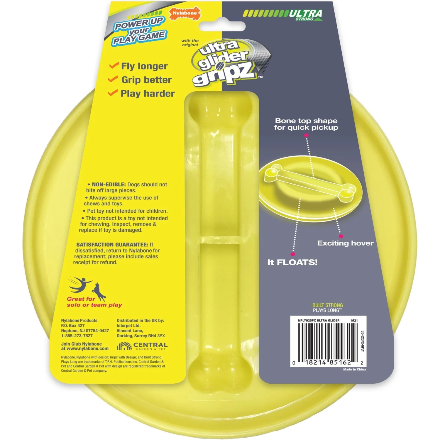 Nylabone Power Play Ultra Glider Gripz Flying Disc Dog Toy 8 Nylabone Power Play Ultra Glider Gripz Flying Disc Dog Toy - Image 6