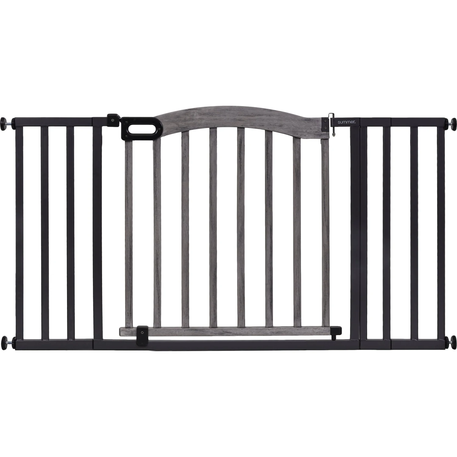 Summer Decorative Wood & Metal Pressure Mounted Dog Gate 3 Summer Decorative Wood & Metal Pressure Mounted Dog Gate