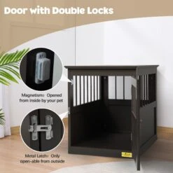 Coziwow By Jaxpety Single Door Furniture Style Wooden Dog Crate & End Table, Brown -Pet Dog Supply Store 330960 PT6. AC SS1800 V1669919781