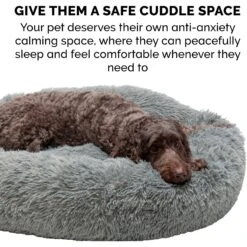 FurHaven Calming Cuddler Long Fur Donut Bolster Dog Bed -Pet Dog Supply Store 330967 PT6. AC SS1800 V1635479177