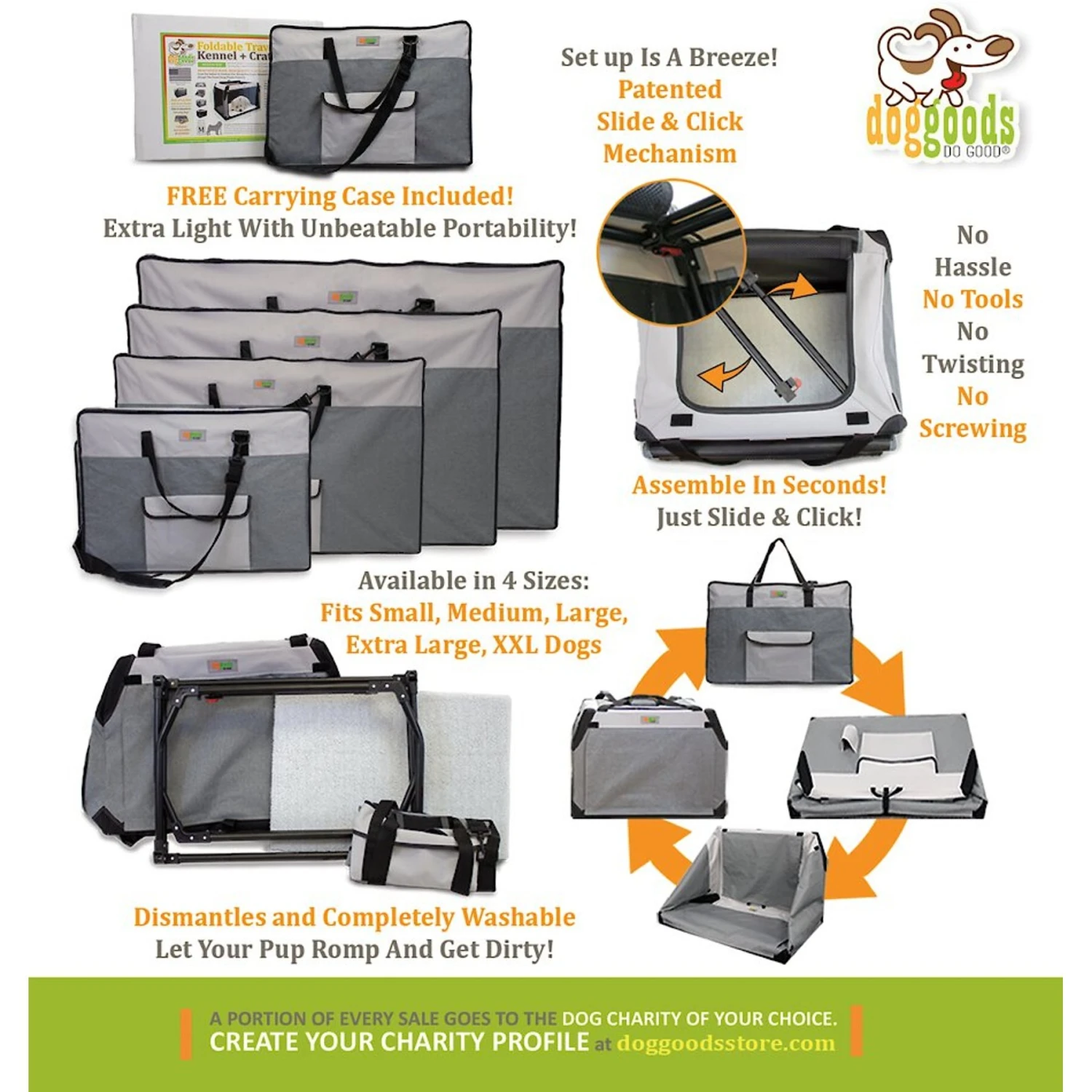 DogGoods Do Good The Foldable Travel Dog Crate 7 DogGoods Do Good The Foldable Travel Dog Crate - Image 5