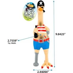 RUFFIN' IT Captain Jack Rubber Chicken Dog Toy -Pet Dog Supply Store 336794 PT1. AC SS1800 V1684524623