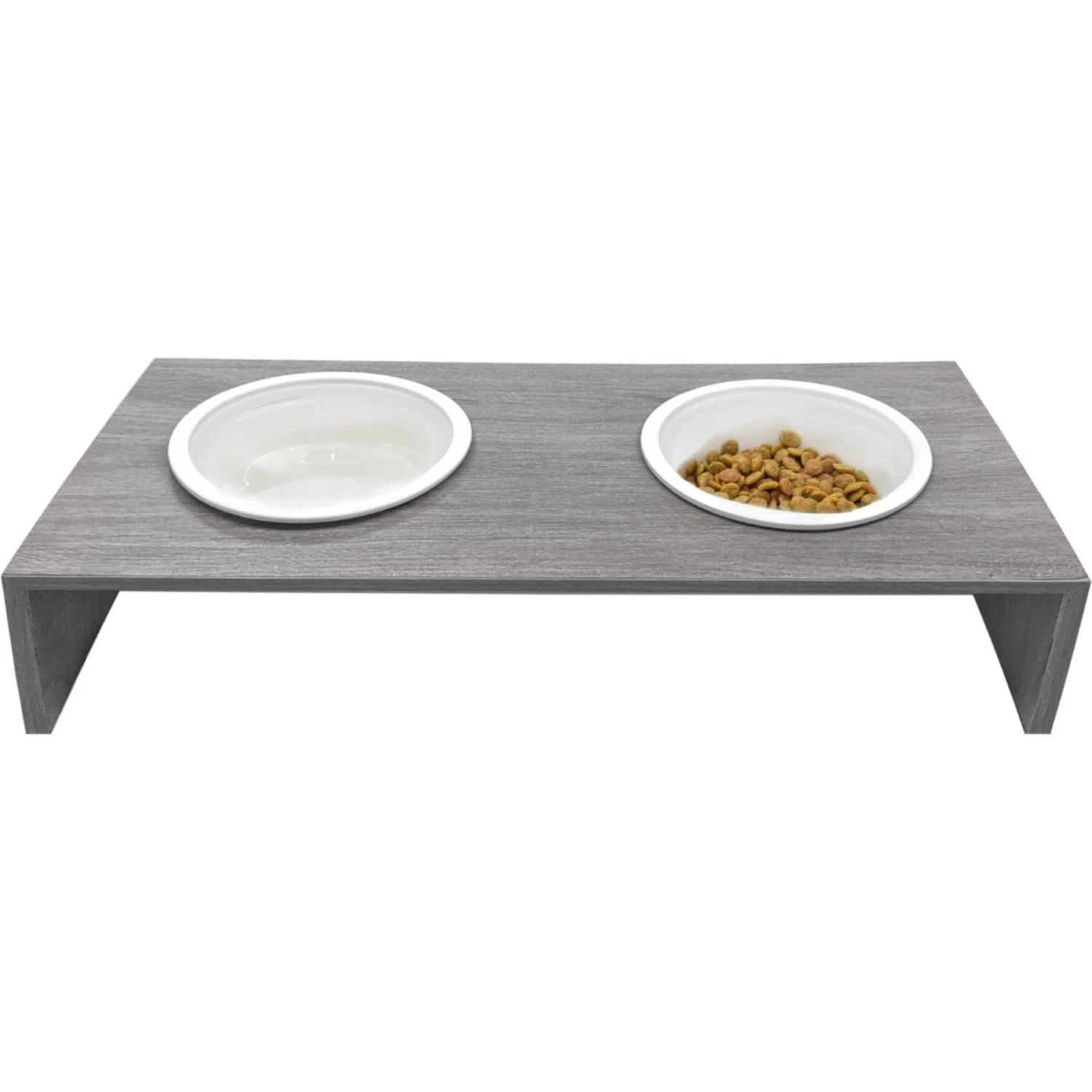 Cosmo Furbabies Double Dog & Cat Diner, Gray 4 Cosmo Furbabies Double Dog & Cat Diner, Gray - Image 2