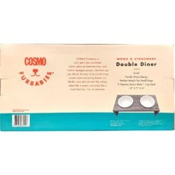 Cosmo Furbabies Double Dog & Cat Diner, Gray 11 Cosmo Furbabies Double Dog & Cat Diner, Gray -Pet Dog Supply Store 341993 PT3. AC SS1800 V1636063605