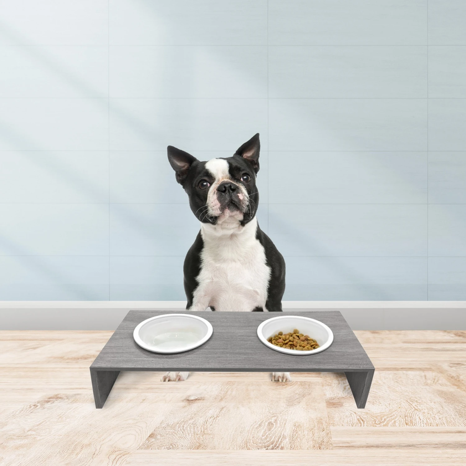 Cosmo Furbabies Double Dog & Cat Diner, Gray 8 Cosmo Furbabies Double Dog & Cat Diner, Gray - Image 6