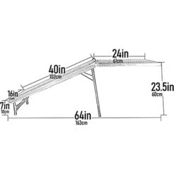 Pet Gear Ultra-Lite Free-Standing Dog Ramp & Extension -Pet Dog Supply Store 342003 PT3. AC SS1800 V1673363899