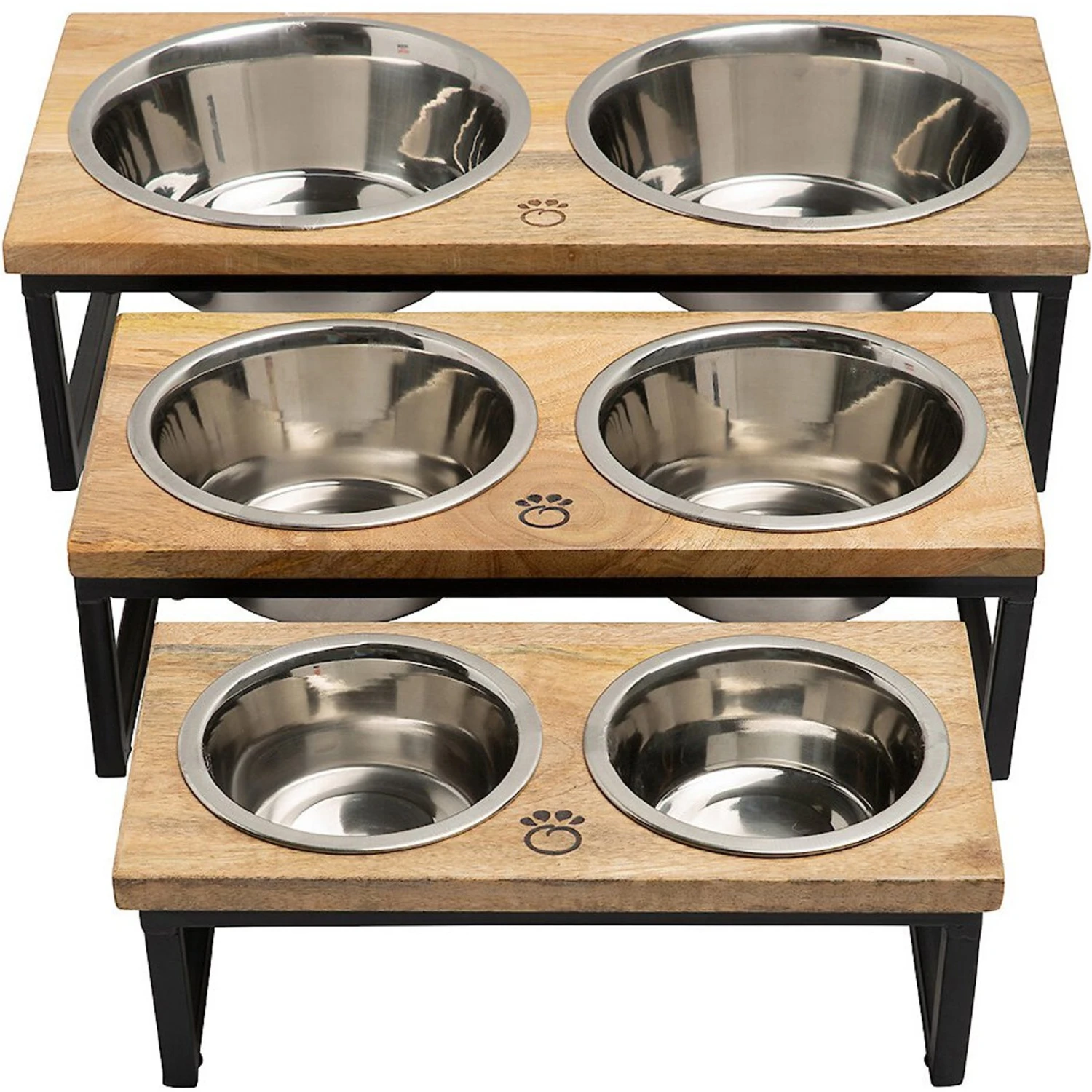 GF Pet Wood & Metal Cat & Dog Feeder 6 GF Pet Wood & Metal Cat & Dog Feeder - Image 4