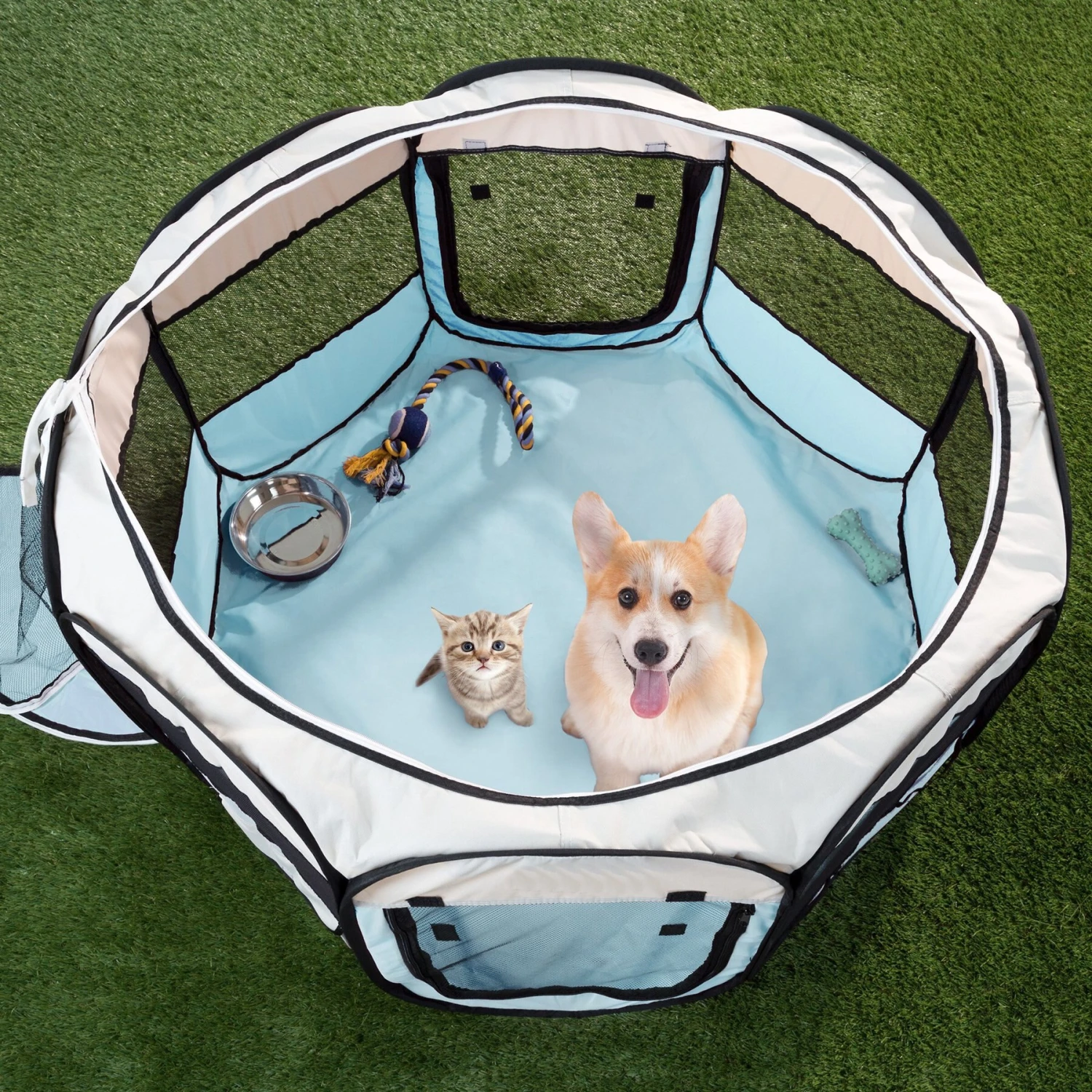Pet Adobe Portable Pop-Up Dog Play Pen 3 Pet Adobe Portable Pop-Up Dog Play Pen