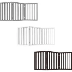 Pet Adobe Freestanding 3-Panel Wood Dog Gate -Pet Dog Supply Store 345106 PT5. AC SS1800 V1637279901