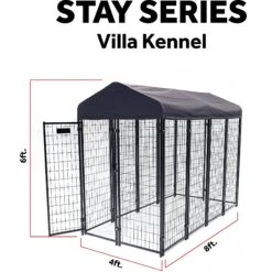 Lucky Dog STAY Series Villa Dog Kennel -Pet Dog Supply Store 346630 PT2. AC SS1800 V1642717309