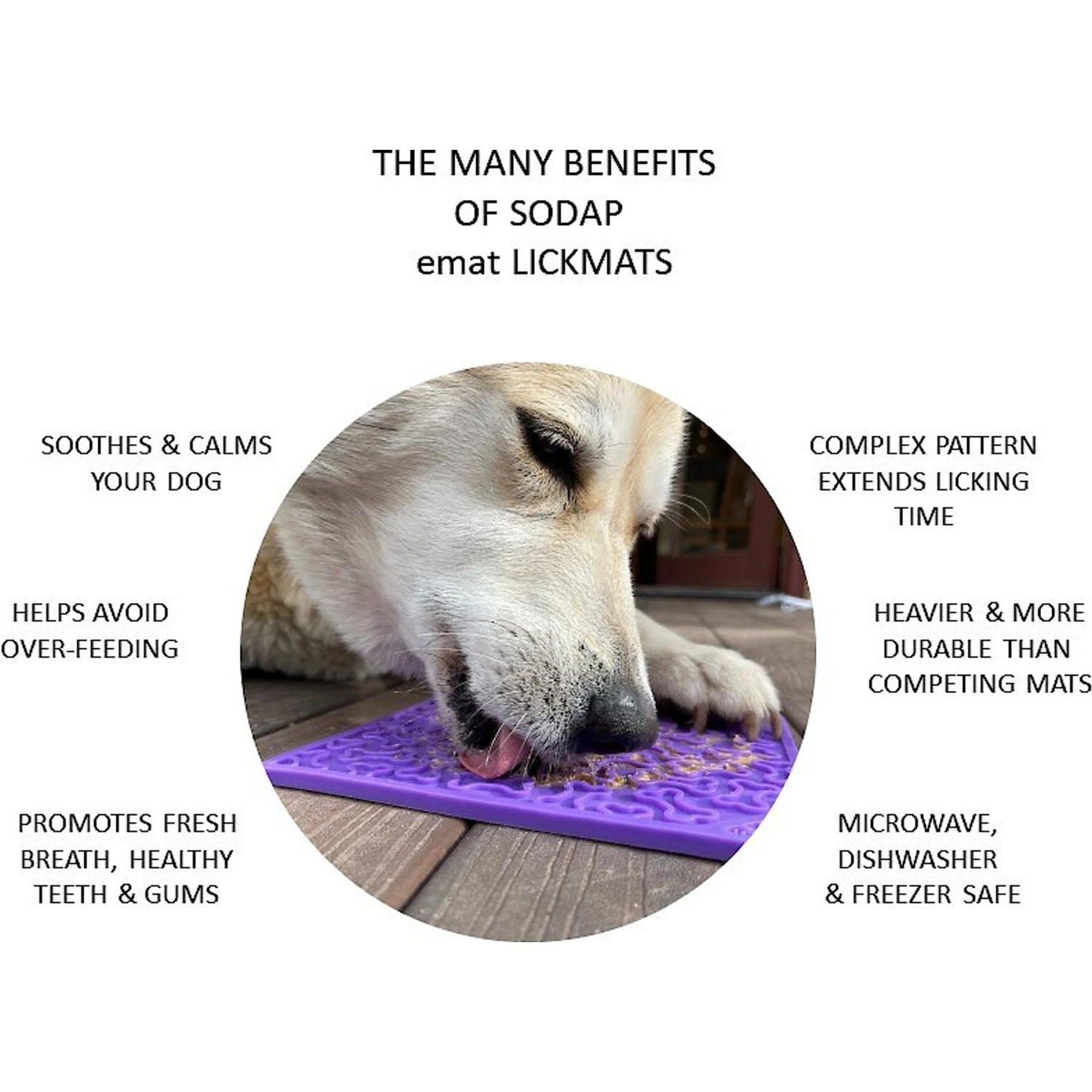 SodaPup Emat Bones Dog Lick Mat 5 SodaPup Emat Bones Dog Lick Mat - Image 3