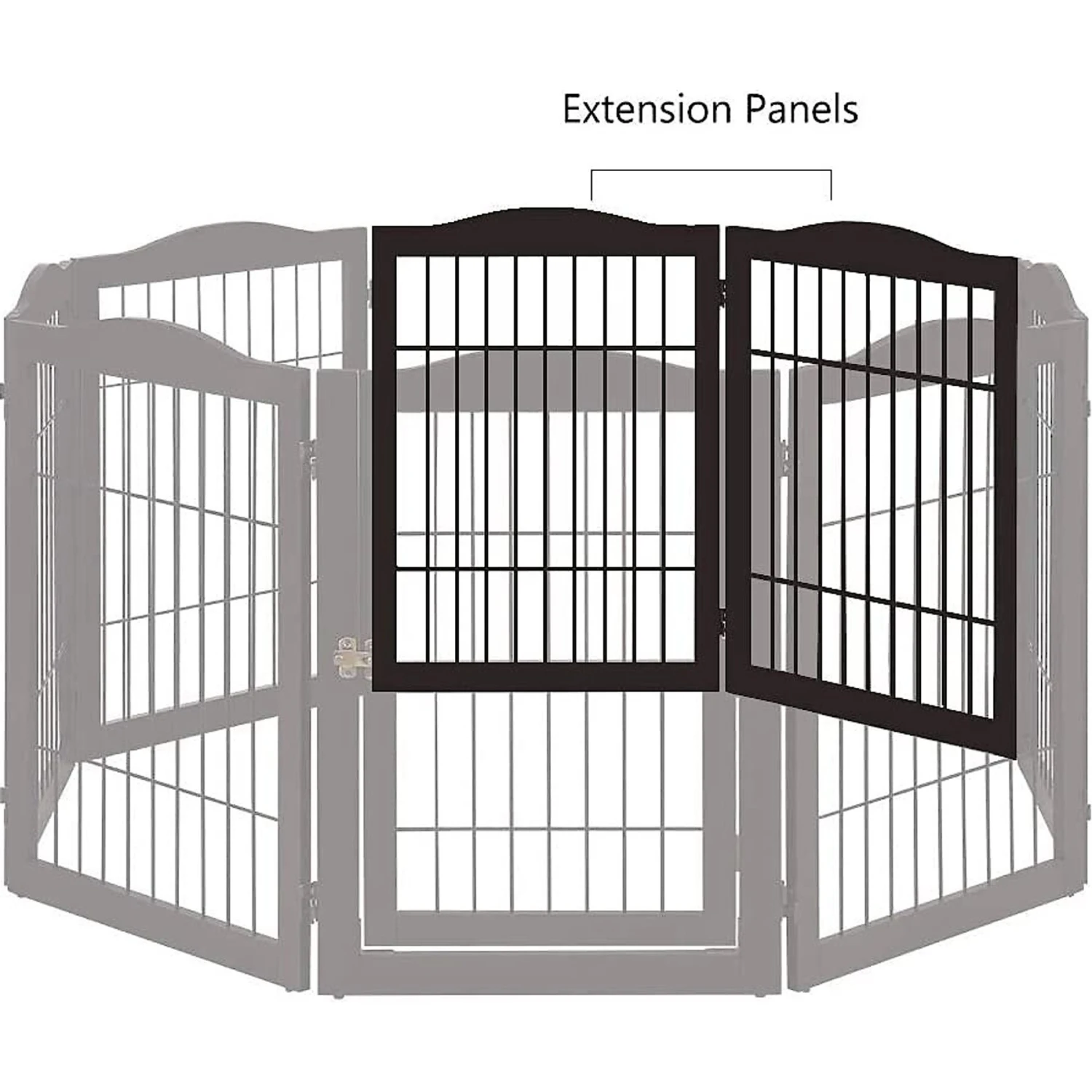 Unipaws Pet Gate Playpen 2-Panel Extension Kit 5 Unipaws Pet Gate Playpen 2-Panel Extension Kit - Image 3