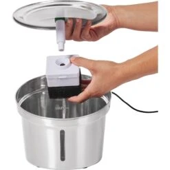 Frisco Stainless Steel Cactus & Leaf Dog & Cat Fountain -Pet Dog Supply Store 355814 PT3. AC SS1800 V1665173922