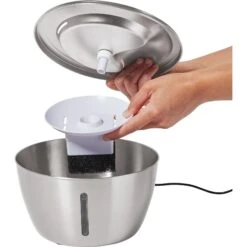 Frisco Stainless Steel Heart Dog & Cat Fountain -Pet Dog Supply Store 355816 PT3. AC SS1800 V1665174172