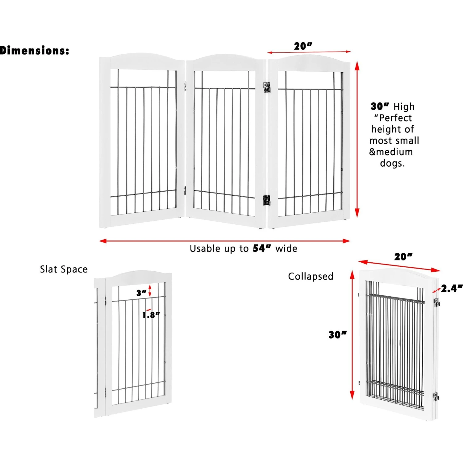 Spirich Freestanding Foldable Wire Dog Gate 6 Spirich Freestanding Foldable Wire Dog Gate - Image 4