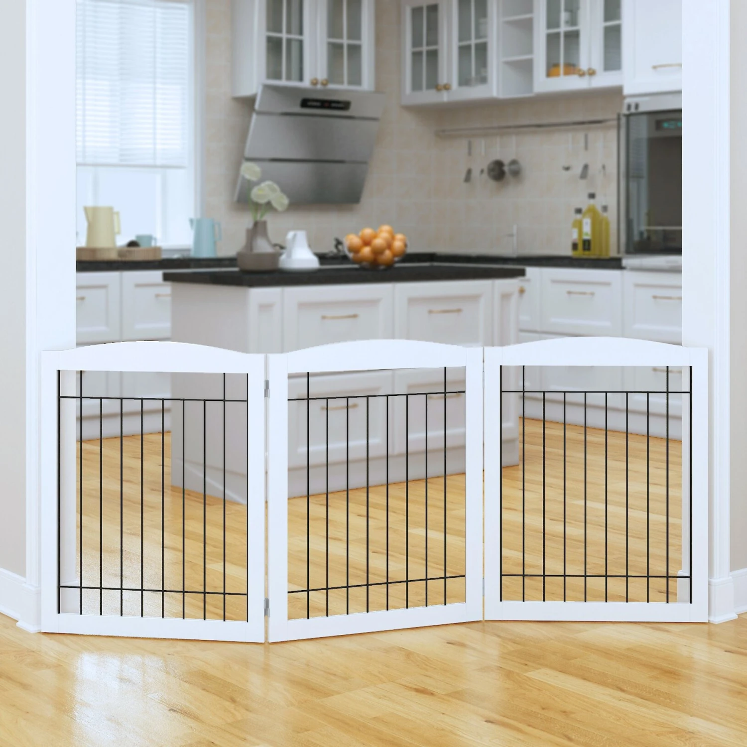 Pawland Freestanding Foldable Wire Dog Gate 5 Pawland Freestanding Foldable Wire Dog Gate - Image 3