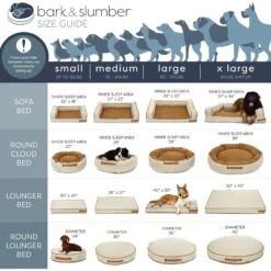 Bark And Slumber Lounger Pillow Dog Bed With Removable Cover -Pet Dog Supply Store 356888 PT8. AC SS1800 V1660515474