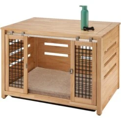 TRINITY Crate Accent Table Double Door Furniture Style Dog & Cat Crate -Pet Dog Supply Store 357158 PT2. AC SS1800 V1641615439
