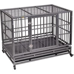 Coziwow By Jaxpety Heavy Duty Dog Crate With Double Door Removable Pan & Caster -Pet Dog Supply Store 357325 PT3. AC SS1800 V1670425793