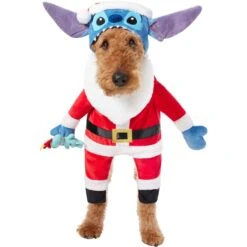 Disney Santa Stitch Walking Dog & Cat Costume