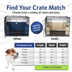 Pet Dreams Brushed Twill Dog Crate Bumper -Pet Dog Supply Store 362713 PT3. AC SS1800 V1683918926