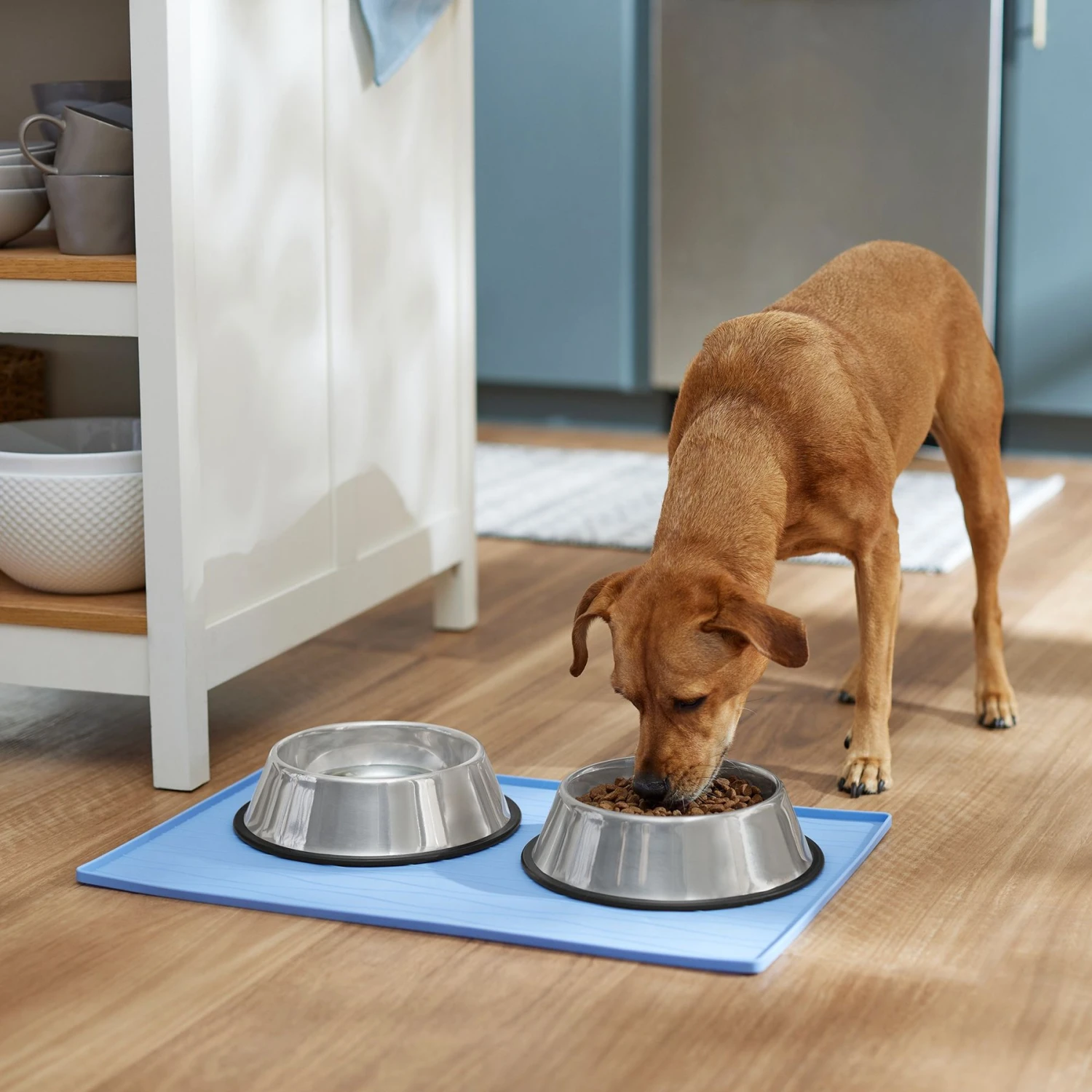 Frisco Silicone Dog & Cat Food Mat, Blue 5 Frisco Silicone Dog & Cat Food Mat, Blue - Image 3