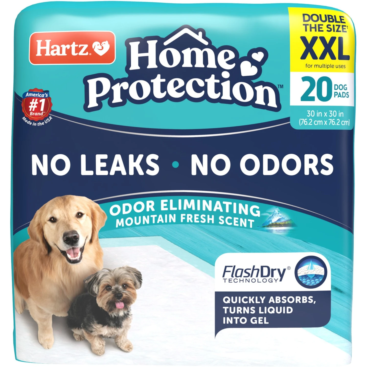 Hartz Home Protection No Odor No Leaks Mountain Fresh Scented XX-Large Dog Pads 3 Hartz Home Protection No Odor No Leaks Mountain Fresh Scented XX-Large Dog Pads