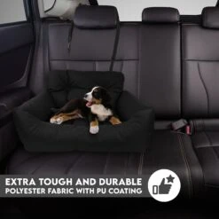 Precious Tails Seat Belt Compatible Travel Bolster Cat & Dog Bed -Pet Dog Supply Store 366535 PT2. AC SS1800 V1644364932